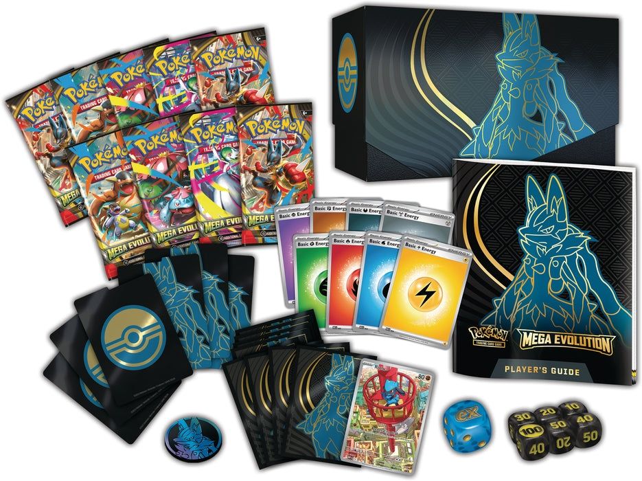Caja de Entrenador de Élite Lucario Megaevolución Pokemon TCG