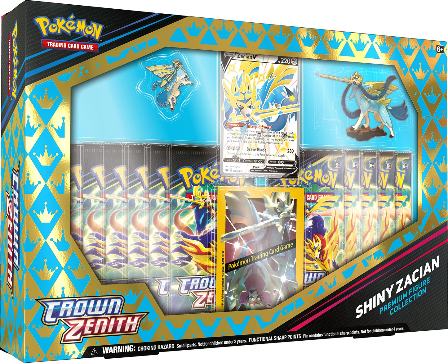 Premium Figure Zacian y Zamazenta Crown Zenit Pokemon TCG
