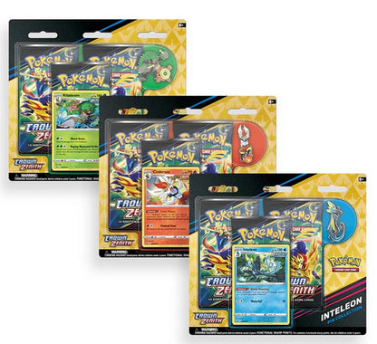 Blister Pokemon 3 Sobres Cenit Supremo Crown Zenith