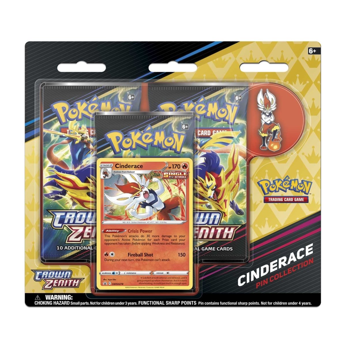 Blister Pokemon 3 Sobres Cenit Supremo Crown Zenith