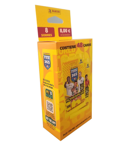 Blister (8 Sobres) Adrenalyn FIFA 365 2026 TC de Panini Cromos de Futbol