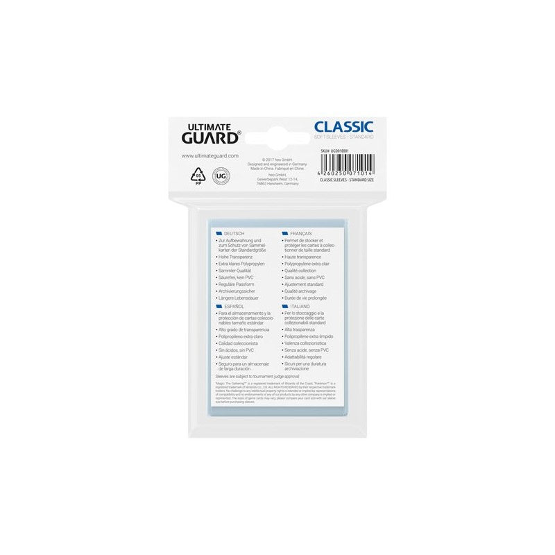 Fundas Classic Transparentes Tamaño Standard Pack 100 Uds