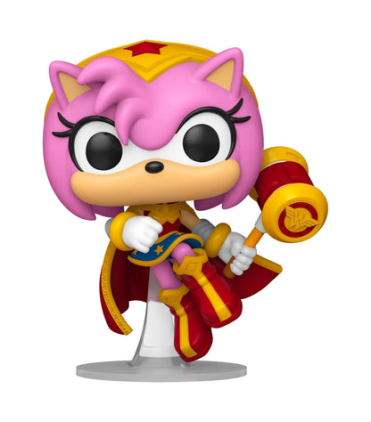 Funko POP! #595 Amy Rose Wonder Woman  Edición Exclusiva Sonic x DC Comics