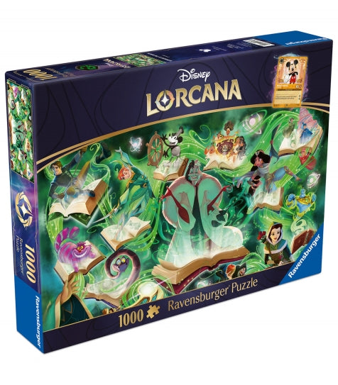 Puzzle 1000 Piezas  Emerald Disney Lorcana Ravensburger + Carta Promocional Mickey